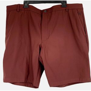 Mens George Shorts Size 46 Burgundy Scuba knit Zip pocket Stretch 1411 tech